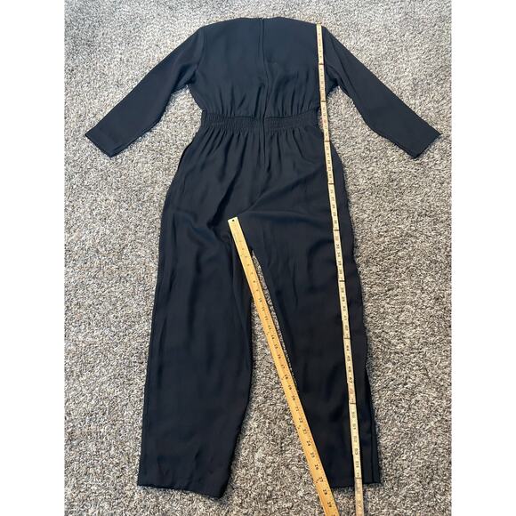 Joan Walters Vintage Jumpsuit Size 12 Black Solid Gold Beaded Retro Disco 80s - Picture 15 of 16